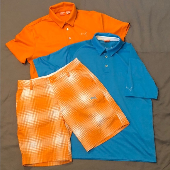 Puma Other - Boys Youth Puma Golf set 2 Polos a pair shorts